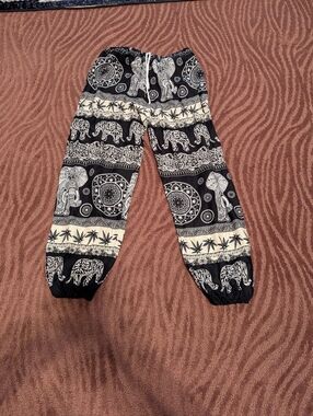 Thai Women's  Elephant Print Harem Pants